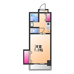 リアルなかもず 1Kの間取図画像