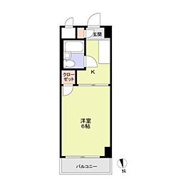 RHYTHM江坂町 1Kの間取図画像