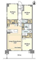 ドゥーエ町屋 7階3LDKの間取り