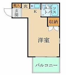 スカイコート大宮2 ワンルームの間取図画像