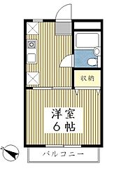 ハイツミヤモト 1DKの間取図画像