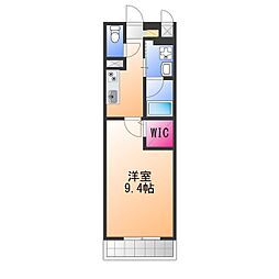オリエンタルヴィラ 1Kの間取図画像