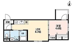 robot home 小菅 1LDKの間取図画像