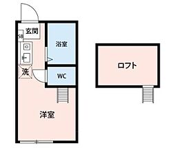 ネクサスホーム川崎 1階ワンルームの間取り
