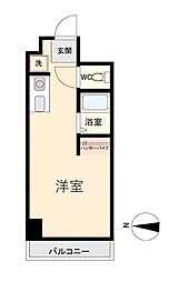 JR東北本線 仙台駅 徒歩12分の賃貸マンション 5階ワンルームの間取り