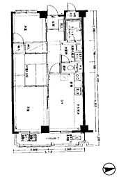 ドミール生田 3DKの間取図画像