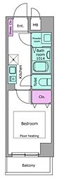 レグラス菊名 1Kの間取図画像