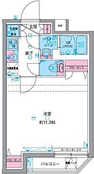 小田急小田原線 町田駅 徒歩10分の賃貸マンション 4階1Kの間取り
