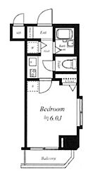 グランド・ガーラ幡ケ谷East 1Kの間取図画像