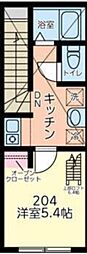 パーミープレイス浜田山 1Kの間取図画像