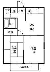ピアヒロオ 2DKの間取図画像