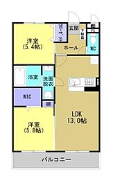 プランドールソフィアVII 2LDKの間取図画像