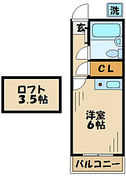 アメニティ2 ワンルームの間取図画像