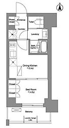 Brillia ist 新御徒町 5階1DKの間取り