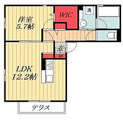 JR総武線 西船橋駅 徒歩12分の賃貸マンション 1階1LDKの間取り