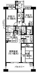 アルス武蔵小杉 3LDKの間取図画像