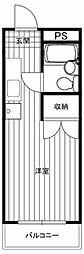 ハイツ井上 ワンルームの間取図画像