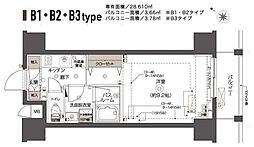 ZOOM西五反田 1Kの間取図画像