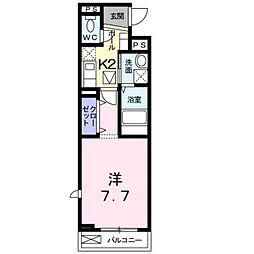 クレメント 1Kの間取図画像