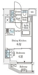 メゾン・クロイゾン 5階1DKの間取り