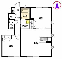 エアリー　Ｃ棟 C0101 ｜ 福岡県筑紫野市大字常松303-3（賃貸アパート2LDK・1階・58.67㎡） その2