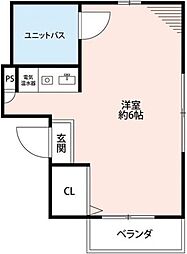 メゾンパルク ワンルームの間取図画像