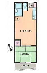 ミロード3 1LDKの間取図画像