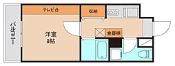 東京メトロ東西線 行徳駅 徒歩7分の賃貸マンション 2階1Kの間取り
