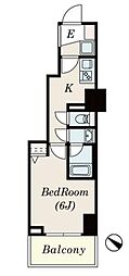 ロワール板橋 1Kの間取図画像