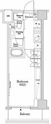 ザ・パークハビオSOHO市谷左内町 1Kの間取図画像