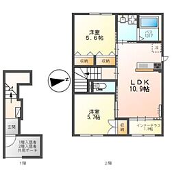 ロイヤルサージュ 2LDKの間取図画像
