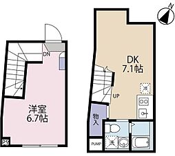 HJ PLACE NISHIHARA 地下1階1DKの間取り