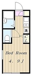 RiviereLandOrange ワンルームの間取図画像