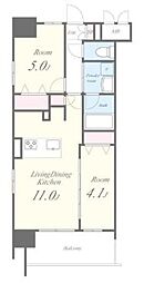 ＲＯＯＴｓ Ｓｈｉｎｊｕｋｕ Ｗａｋａｍａｔｓｕｃｈｏ 12階2LDKの間取り