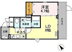PLACEDELapierre 1LDKの間取図画像