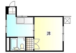 サンハイム 1DKの間取図画像