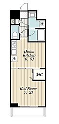 ソレアード・湘南 1DKの間取図画像
