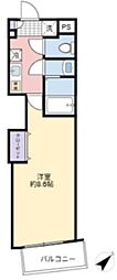 リトルズいちかわ 1Kの間取図画像