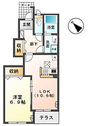 ライムステージ 1LDKの間取図画像