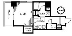 コンフォータブル 1Kの間取図画像