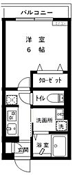 アパート 1Kの間取図画像