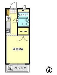 ジュネスイチカワ 1階1Kの間取り