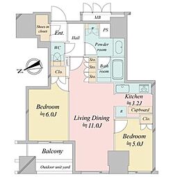 ウエストパークタワー池袋 2LDKの間取図画像