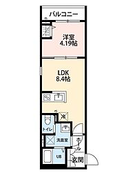 robothome大和市中央 1LDKの間取図画像