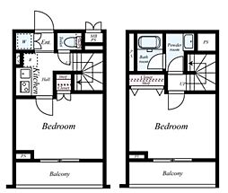 ルーブル高円寺参番館 地下1階2Kの間取り