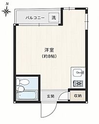 ハイシティ笹塚 ワンルームの間取図画像