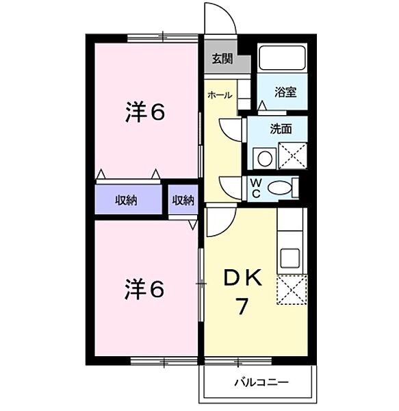 大阪府岸和田市小松里町(賃貸アパート2DK・2階・47.20㎡)の写真 その2