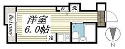 コンフォート長津田 ワンルームの間取図画像