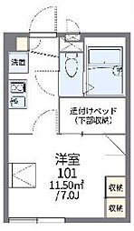 レオパレスHINODE 1Kの間取図画像