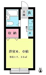 スカール向ヶ丘 1Kの間取図画像